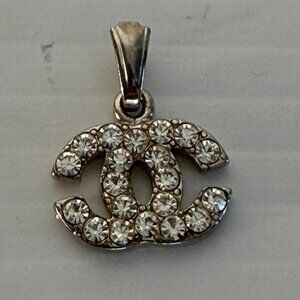 Diamond Simulated Sterling Silver Charm Jewelry Pendant